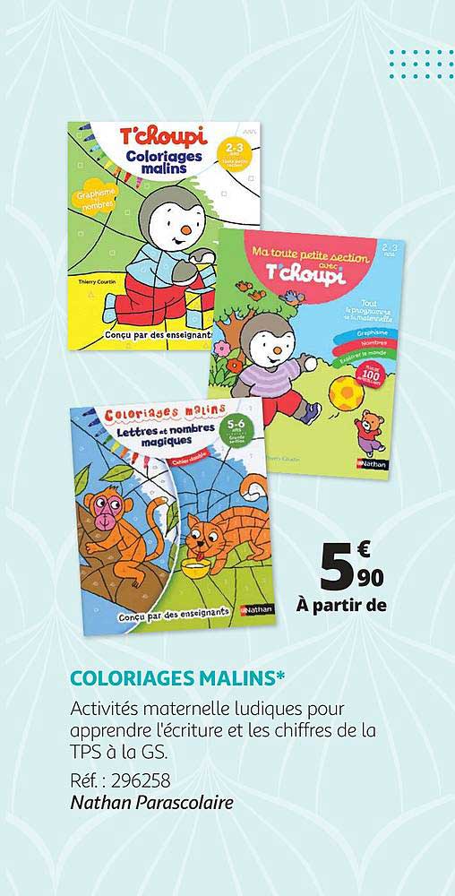 coloriages malins - nathan parascolaire