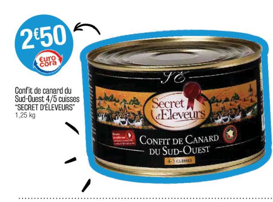 Confit De Canard Du Sud-ouest 4-5 Cuisses "secret D'éleveurs"