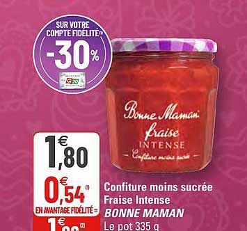 confiture moins sucrée fraise intense bonne maman