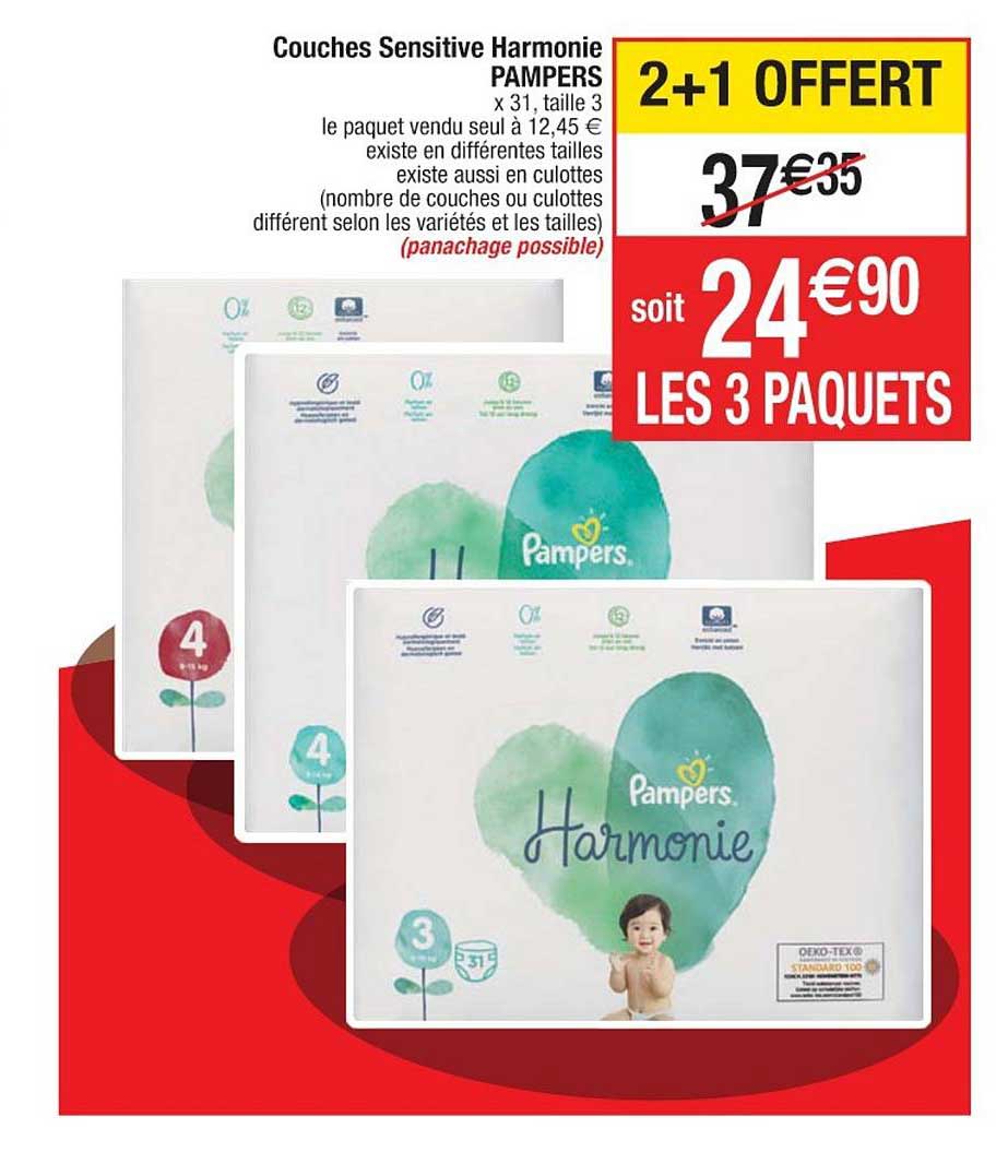 Couches Sensitive Harmonie Pampers