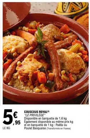 couscous royal "le privilège"