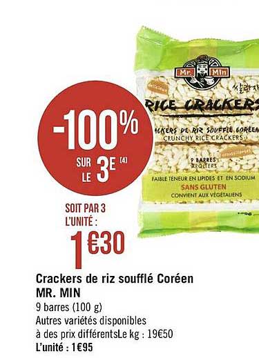 crackers de riz soufflé coréen mr. min