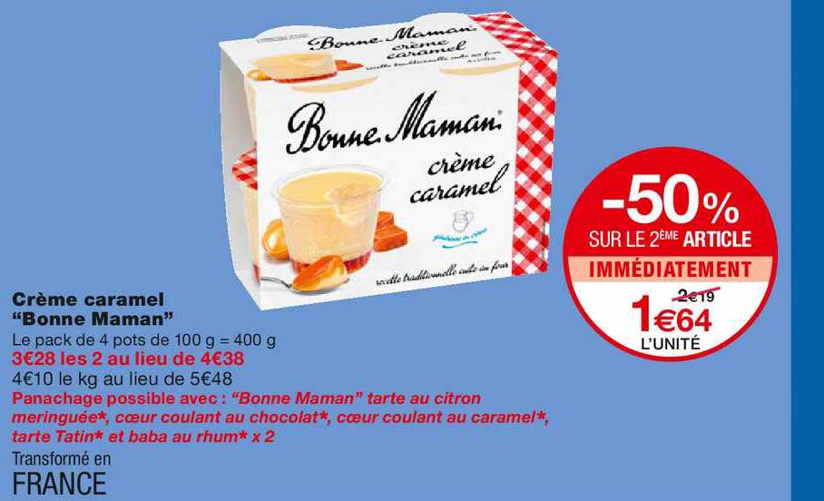 crème caramel "bonne maman"
