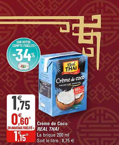 crème de coco real thai