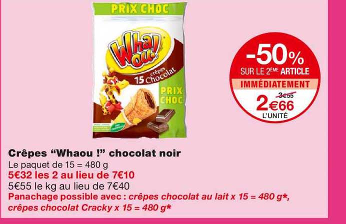 Crêpes "whaou ! " Chocolat Noir