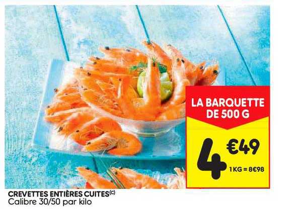 Crevettes Entières Cuites