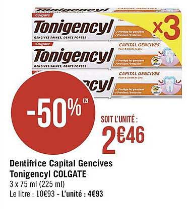 dentifrice capital gencives tonigencyl colgate