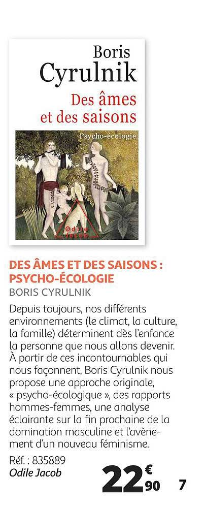 des âmes et des saisons : psycho-écologie - boris cyrulnik