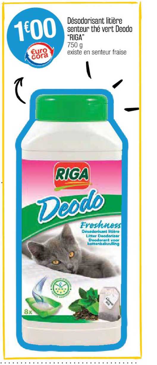 désodorisant litière senteur thé vert deodo "riga"