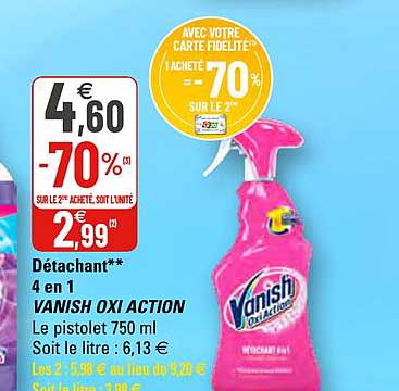 détachant 4 en 1 vanish oxi action