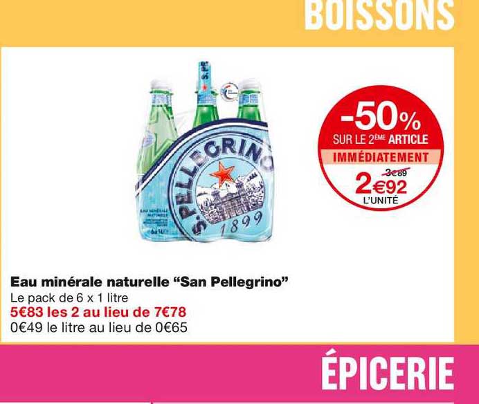 eau minérale naturelle "san pellegrino"