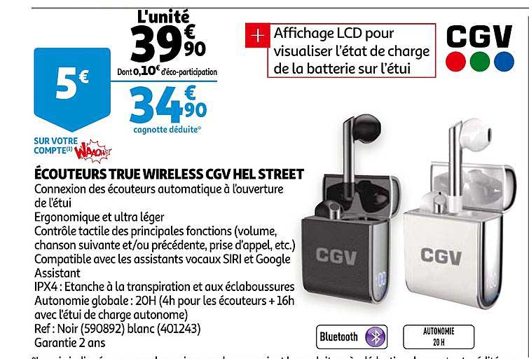 écouteurs true wireless cgv hel street