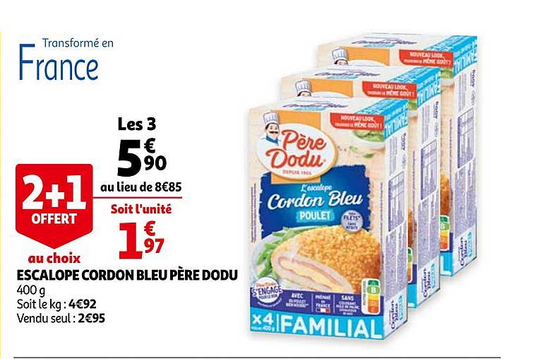 escalope cordon bleu père dodu