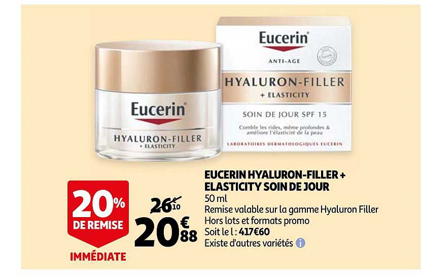 eucerin hyaluron-filler + elasticity soin de jour