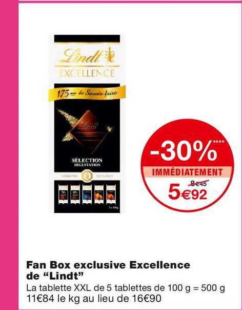 fan box exclusive excellence de "lindt"