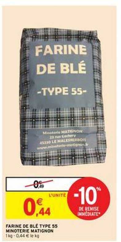 farine de blé type 55 minoterie matignon