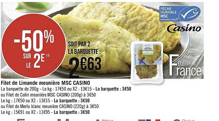 Filet De Limande Meunière Msc Casino