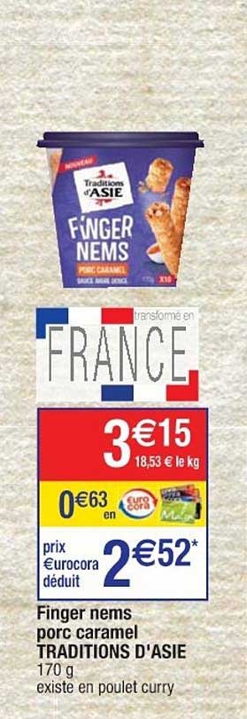 finger nems porc caramel traditions d'asie