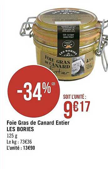 foie gras de canard entier les bories