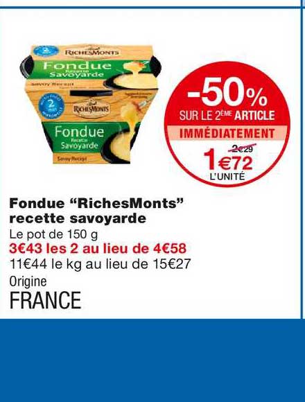 fondue "richesmots" recette savoyarde
