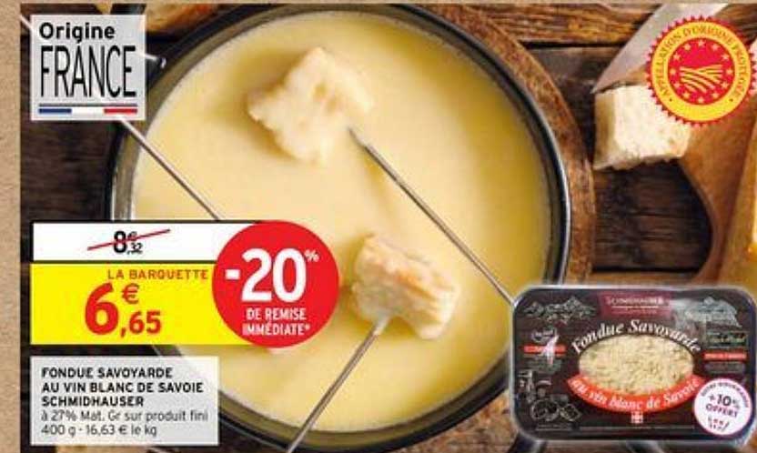 fondue savoyarde au vin blanc de savoie schmidhauser