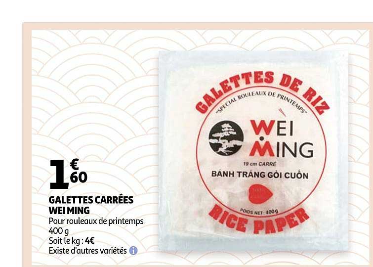 galettes carrées wei ming