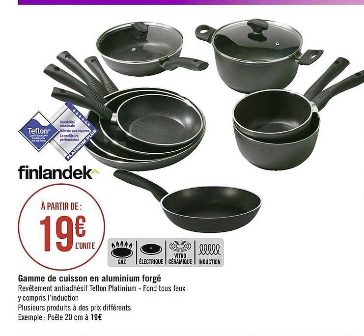gamme de cuisson en aluminium forgé finlandek^