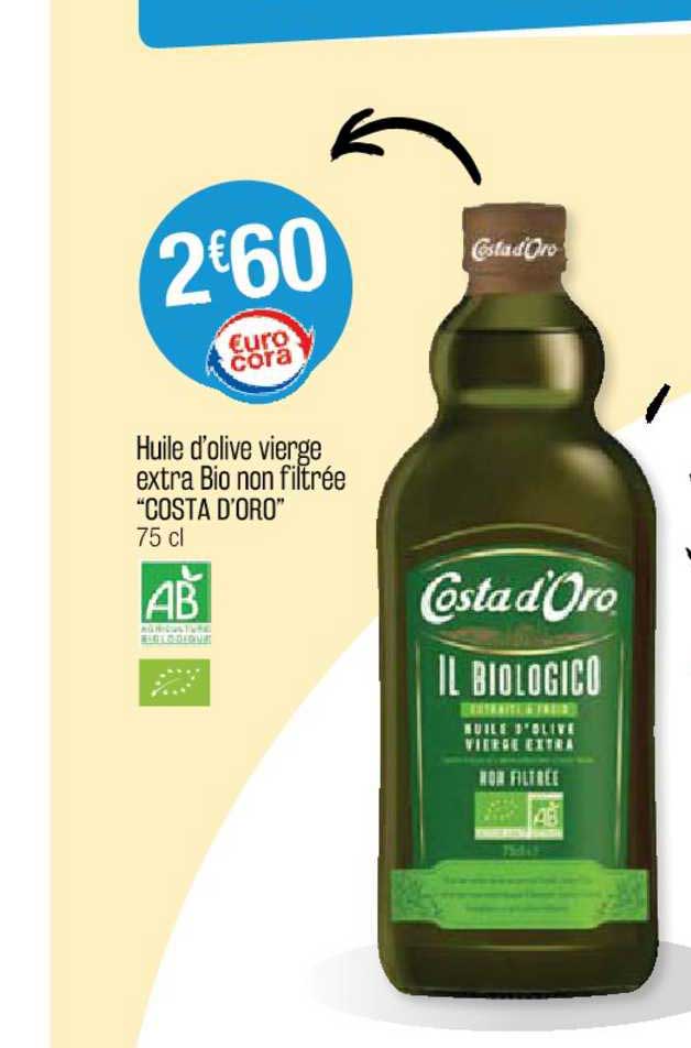 huile d'olive vierge extra bio non filtrée "costa d'oro"