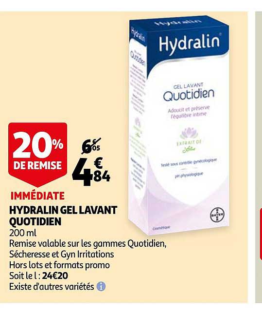 hydralin gel lavant quotidien