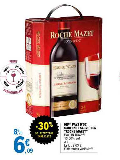 igp pays d'oc caberernet sauvignon "roche mazet"