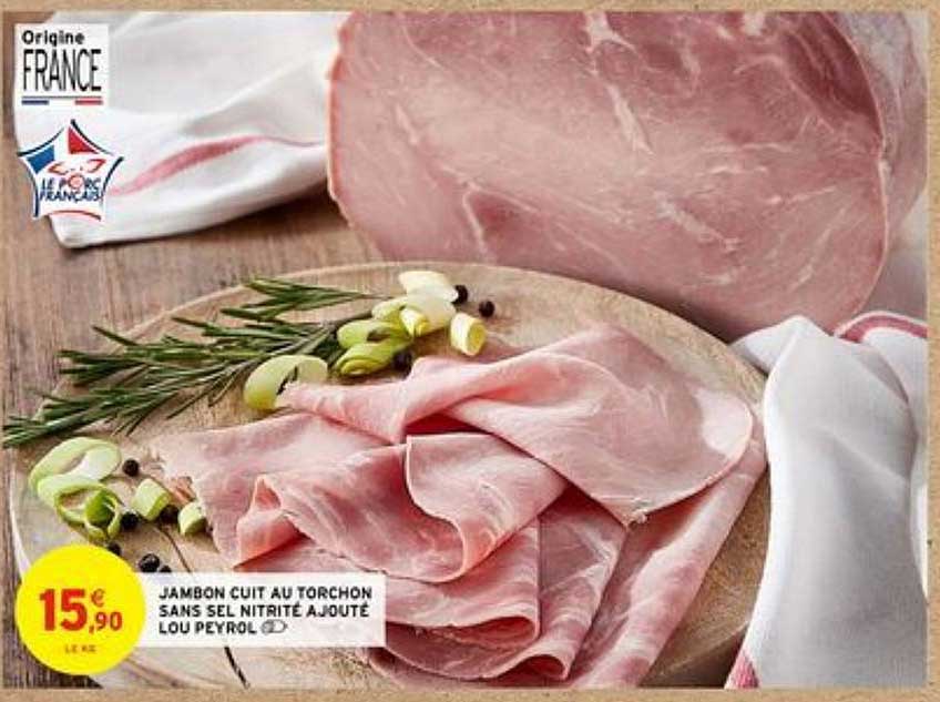 jambon cuit au torchon sans sel nitrité ajouté lou peyrol