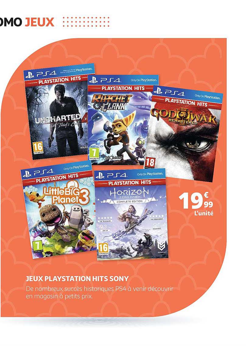 jeux playstation hits sony