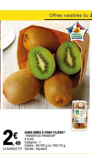 kiwis mûrs à point filière "panier du primeur"