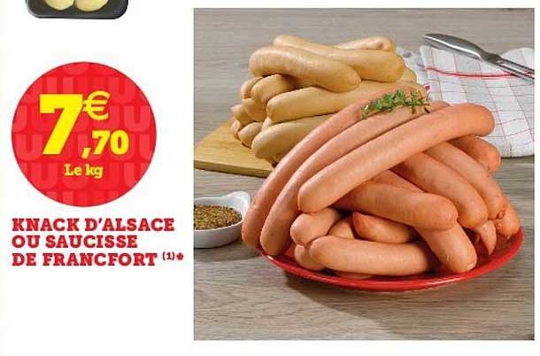 knack d'alsace ou saucisse de francfort