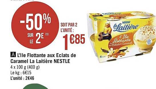 L'île Flottante Aux éclats De Caramel La Laitière Nestlé