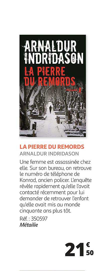 la pierre du remords - arnaldur indridason