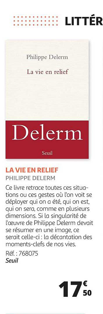la vie en relief - philippe delerm