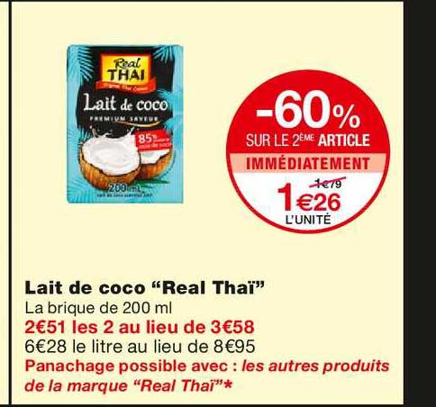 lait de coco "real thaï"