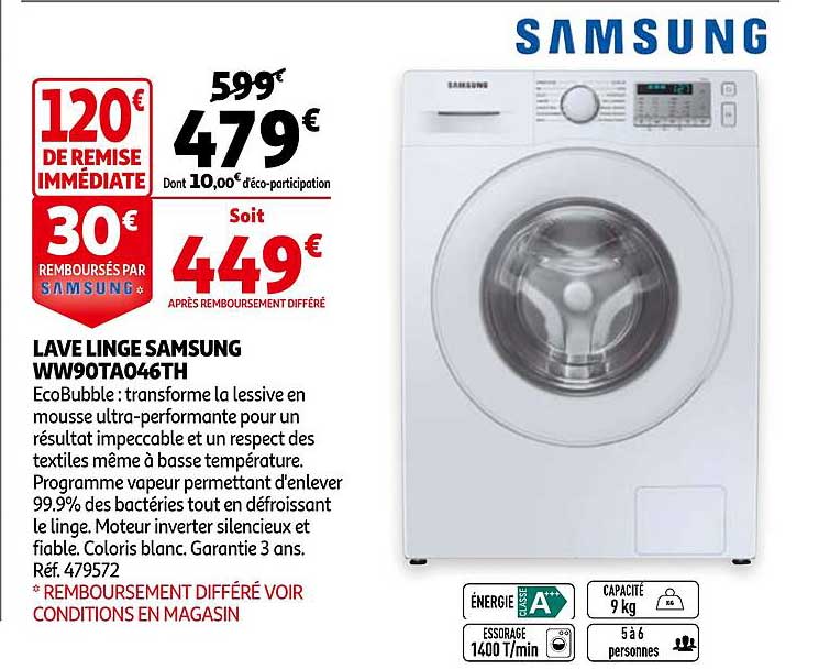 lave linge samsung