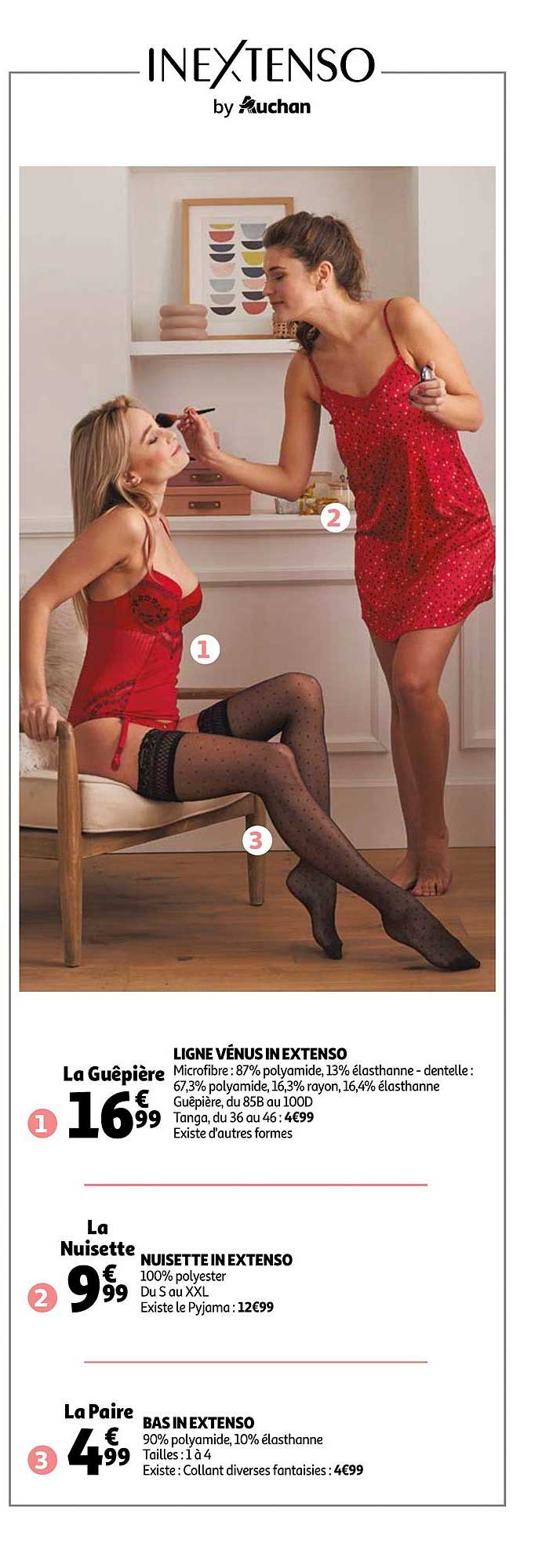 ligne vénus in extenso, noisette in extenso, bas in extenso