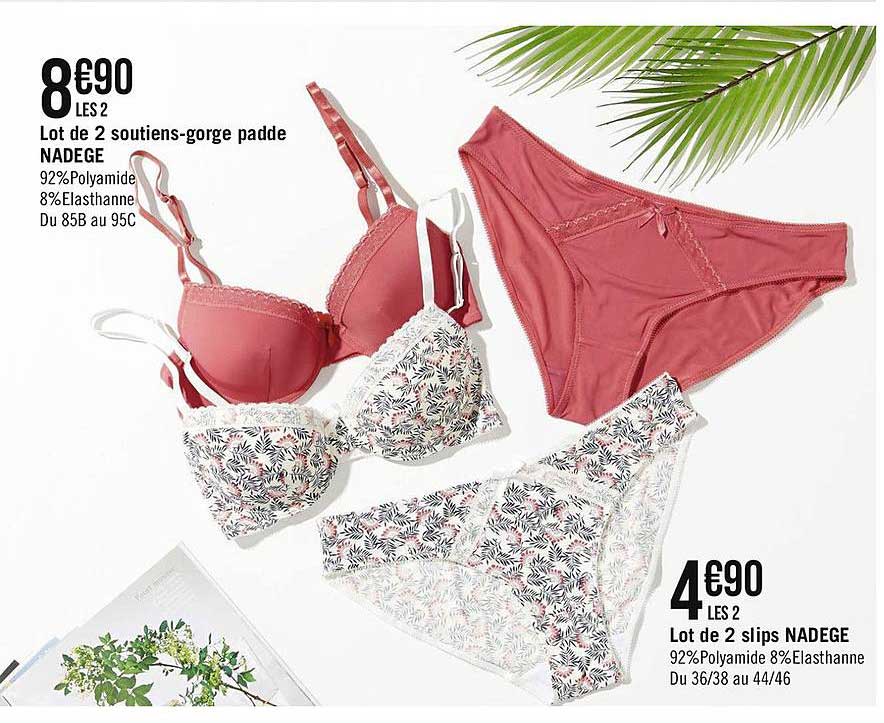 lot de 2 soutiens-gorge padde nadège