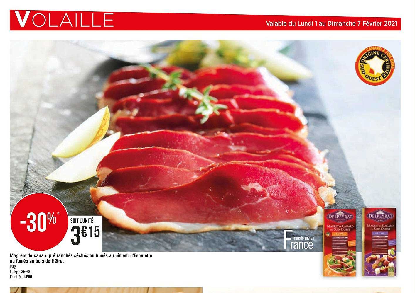 Magrets De Canard Prétranchés Séchés Ou Fumés Au Piment D'espelette Ou Fumés Au Bois De Hêtre Delpeyrat