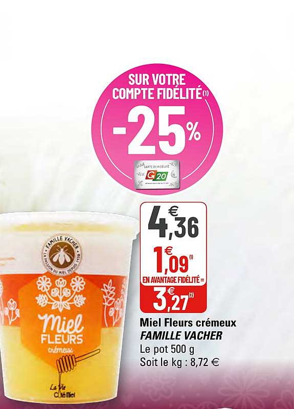 miel fleurs crémeux famille vacher