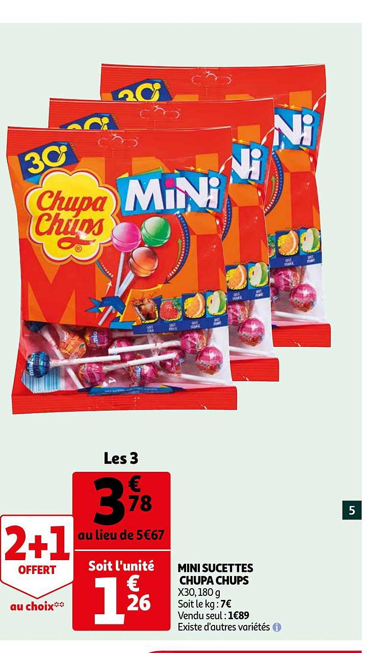 mini sucettes chupa chups