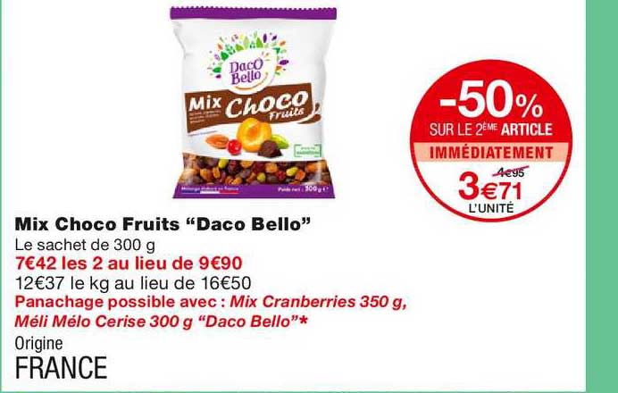 mix choco fruits "daco bello"
