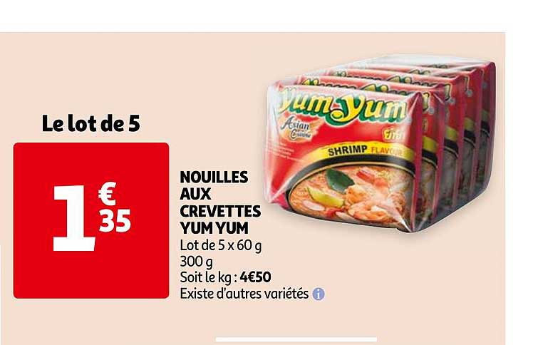 nouilles au crevettes yum yum