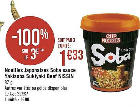 nouilles japonaises soba sauce yakisoba sukiyaki beef nissin