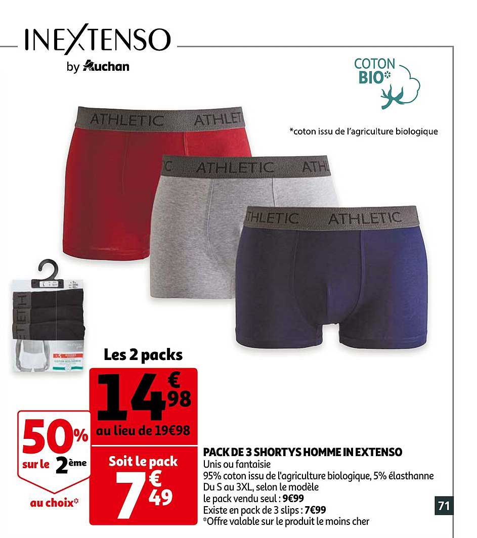 Pack De 3 Shorty Homme In Extenso