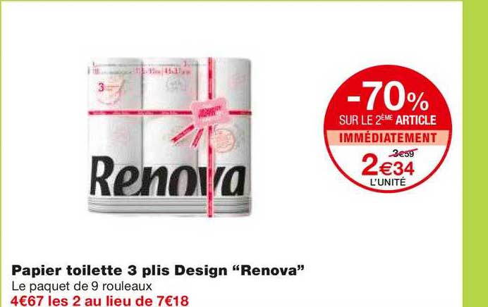 papier toilette 3 plis design "renova"