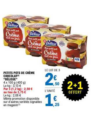 Petits Pots De Crème Chocolat "délisse"